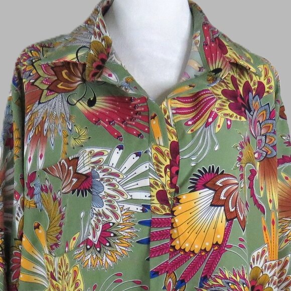 NWT Ekouaer Women's Multicolor 3/4-Adjustable-Sleeve Pullover Top Size XL (C1918 - Picture 1 of 7
